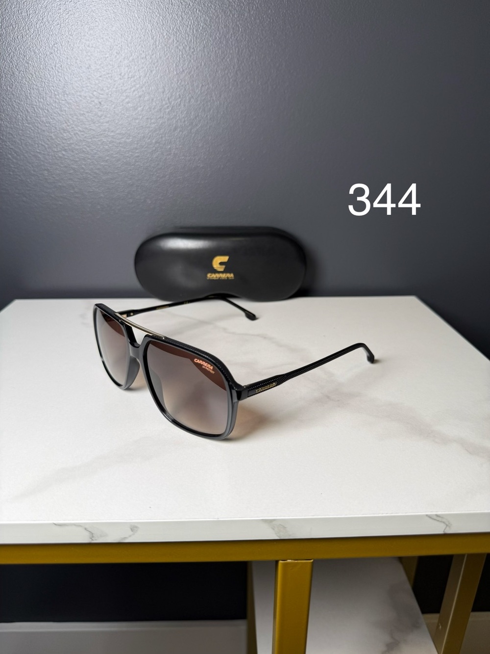 Carrera Black Frames with Brown Gradient Lenses Sunglasses